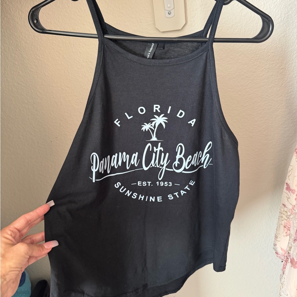 Panama City Beach Black Tank Top
